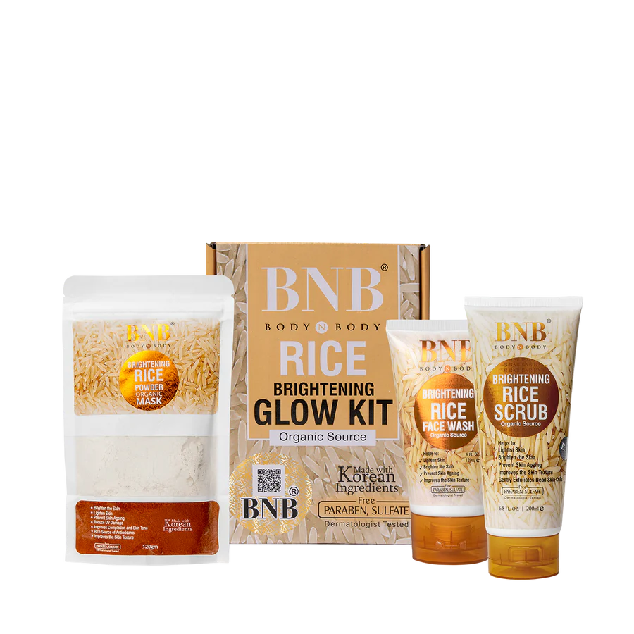 Rice Extract Facial Kit For Bright & Glowing Skin.
